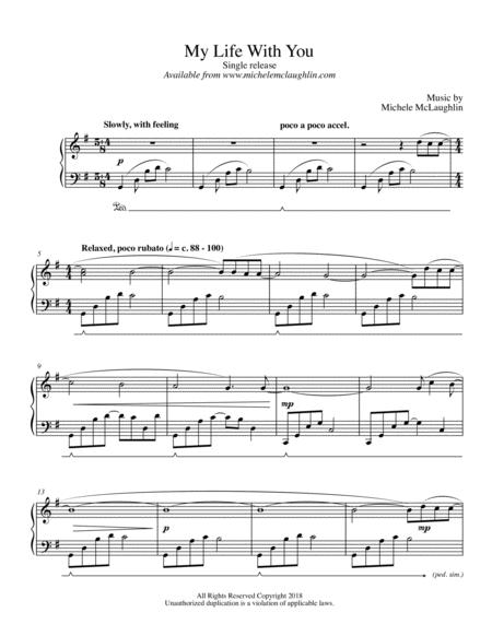 Free Sheet Music My Life With You