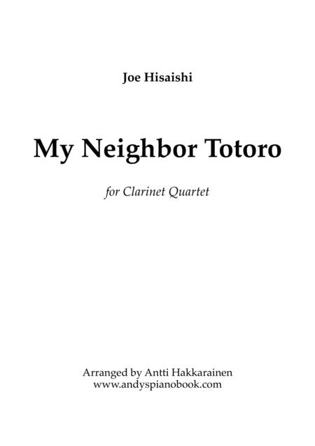Free Sheet Music My Neighbor Totoro Clarinet Quartet