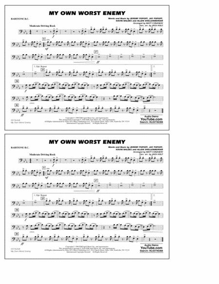 My Own Worst Enemy Arr Matt Conaway Baritone B C Sheet Music