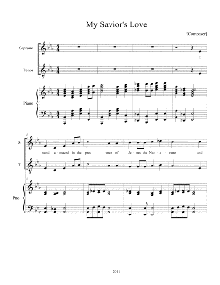 My Saviors Love Sheet Music