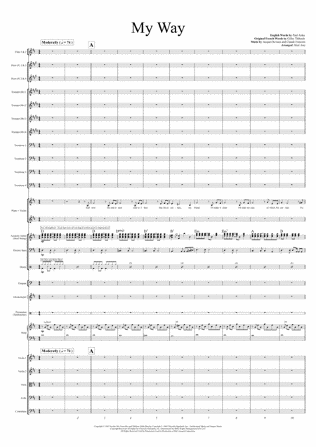 My Way Vocal With Pops Orchestra Sheet Music