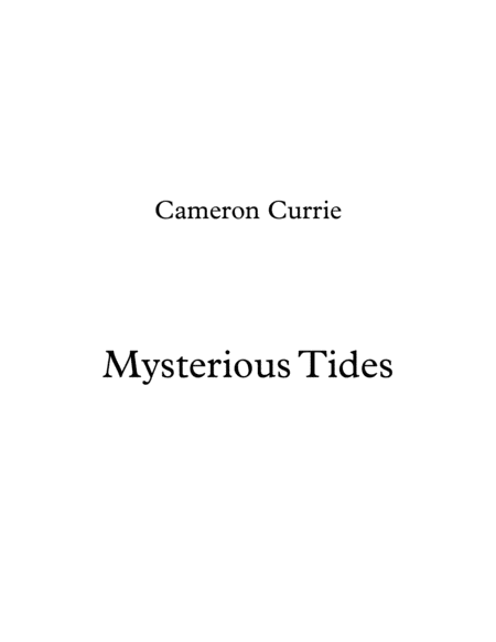 Free Sheet Music Mysterious Tides