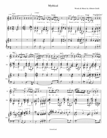 Free Sheet Music Mythical