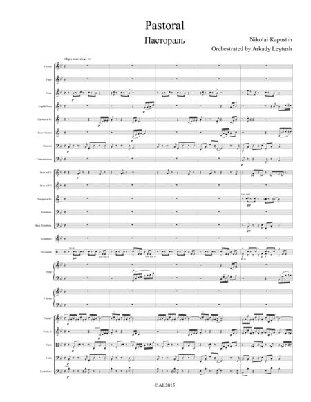 N Kapustin Jazz Suite From Concert Etudes Op 40 2 Pastoral Orchestrated By A Leytush Sheet Music