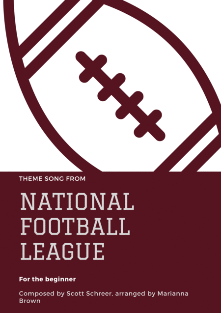 Free Sheet Music National Football League Theme Nfl