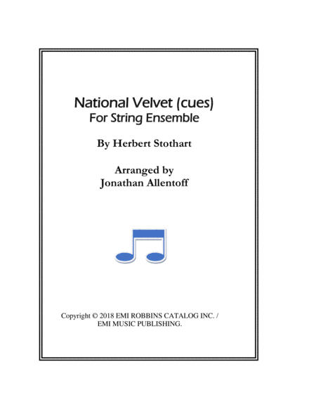 Free Sheet Music National Velvet Cues For String Ensemble