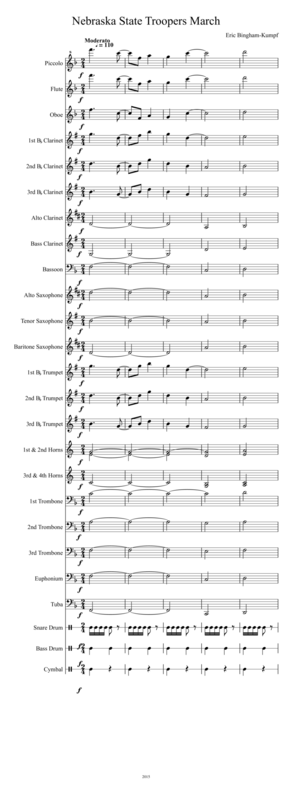 Nebraska State Troopers March Sheet Music