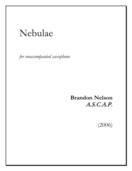 Free Sheet Music Nebulae