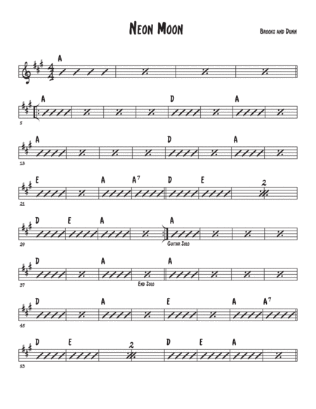 Neon Moon Sheet Music