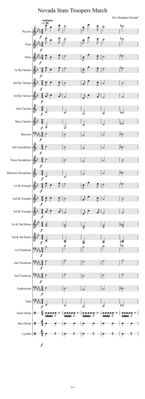 Nevada State Troopers March Sheet Music