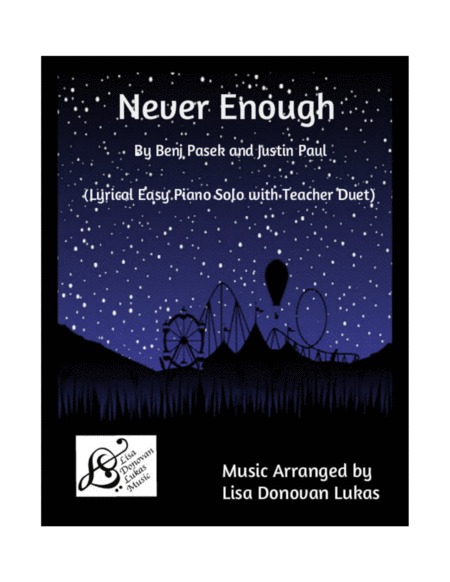 Free Sheet Music Never Enough From The Greatest Showman For Elementary Piano With Teacher Duet