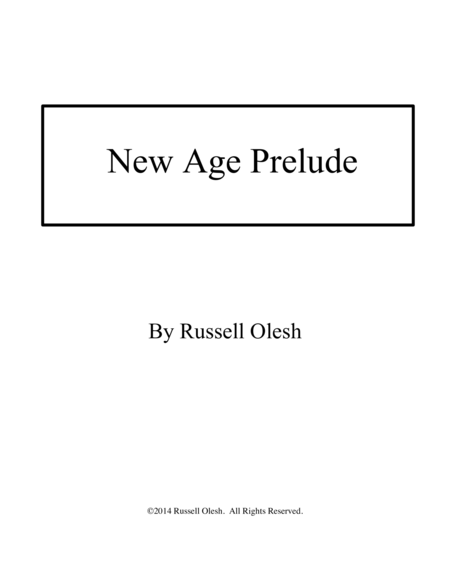 New Age Prelude Sheet Music