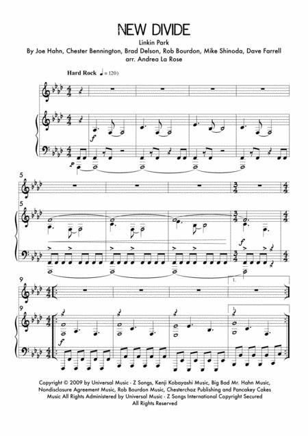 Free Sheet Music New Divide Lead Sheet Piano Accompaniment Bb Clarinets