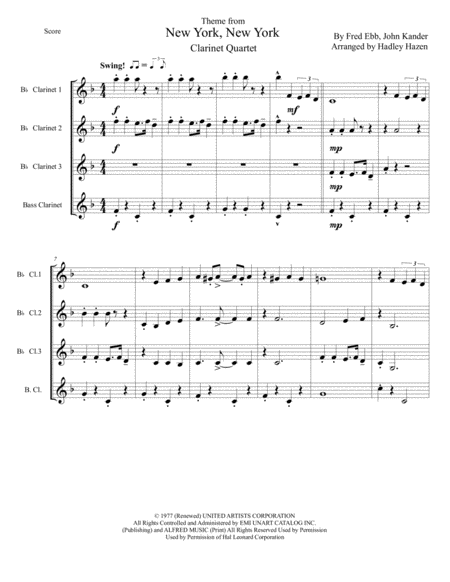 New York New York Theme Sheet Music