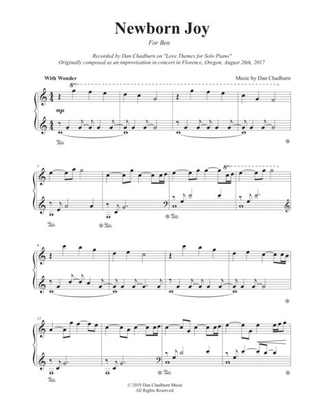 Free Sheet Music Newborn Joy