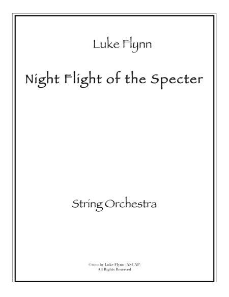 Free Sheet Music Night Flight Of The Specter