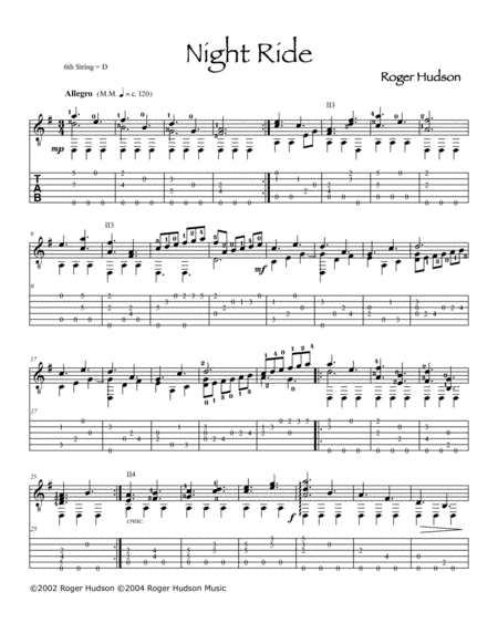 Night Ride Sheet Music