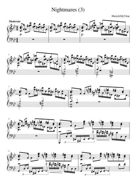 Free Sheet Music Nightmares 3