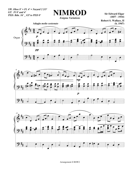 Free Sheet Music Nimrod