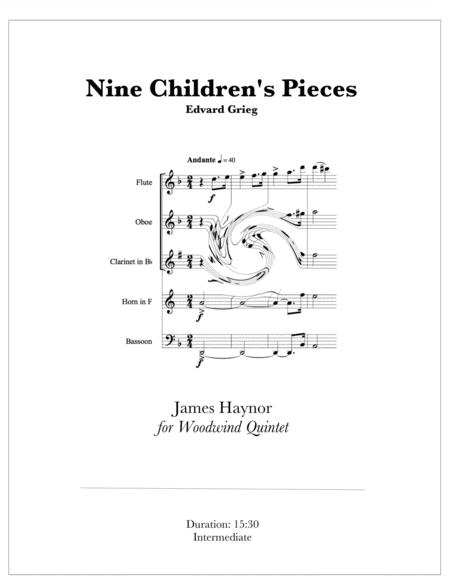 Nine Childrens Pieces For Woodwind Quintet Sheet Music