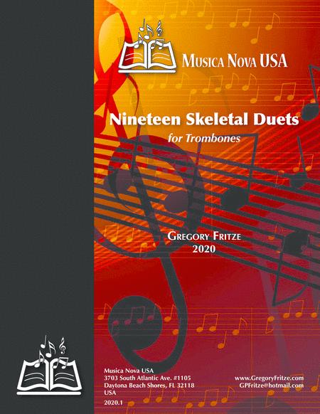 Free Sheet Music Nineteen Skeletal Duets For Trombones