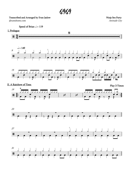 Ninja Sex Party 6969 Sheet Music