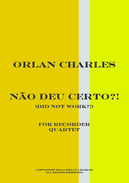 No Deu Certo Did Not Work Baio Sheet Music