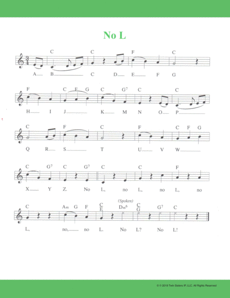 Free Sheet Music No L