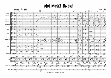 No More Snow Jazz Waltz Big Band Sheet Music