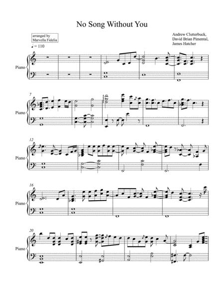 Free Sheet Music No Song Without You