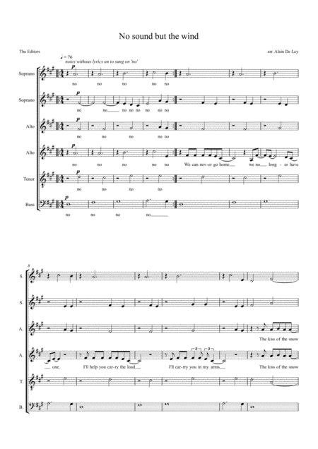 No Sound But The Wind Sheet Music