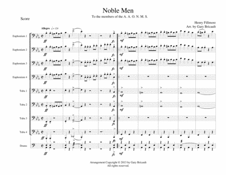 Free Sheet Music Noble Men