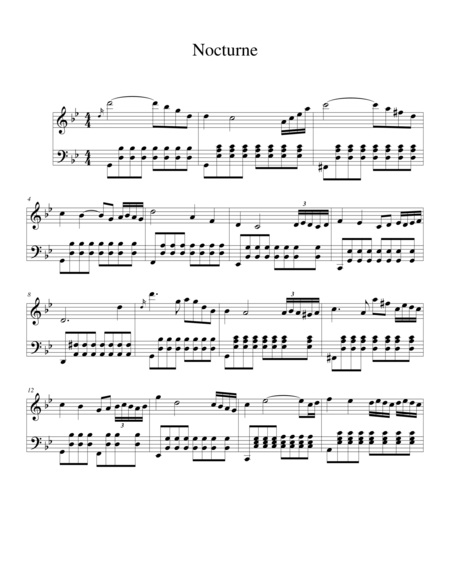 Free Sheet Music Nocturne Heights