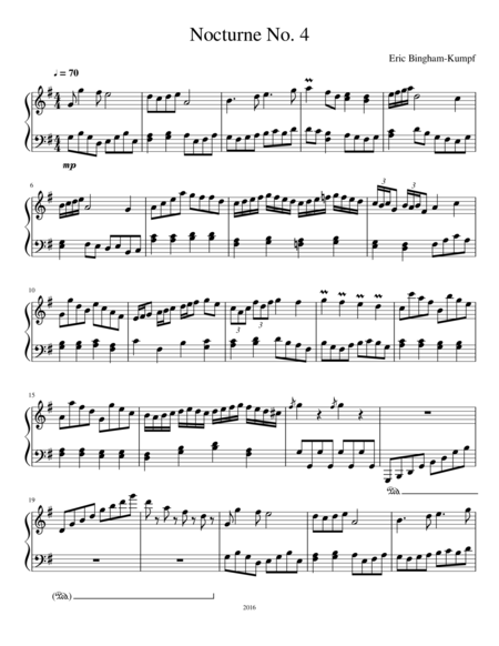 Free Sheet Music Nocturne No 4