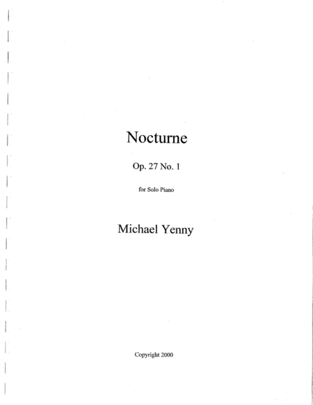 Free Sheet Music Nocturne Op 27 No 1