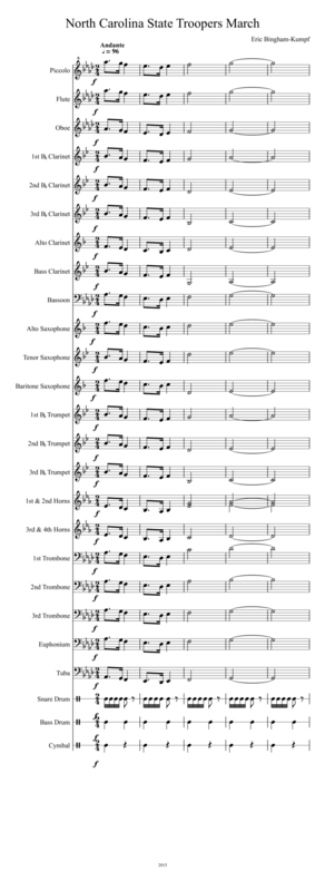 North Carolina State Troopers March Sheet Music