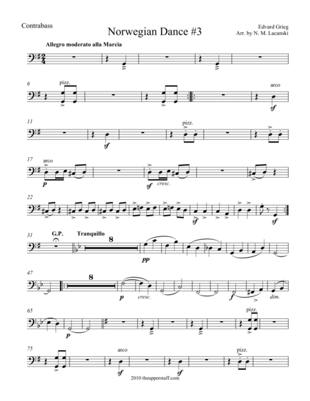 Free Sheet Music Norwegian Dance 3