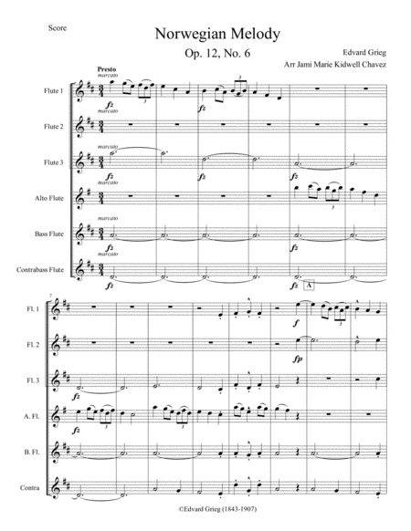 Free Sheet Music Norwegian Melody