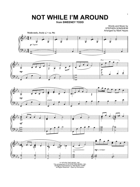 Not While I M Around Arr Mark Hayes Sheet Music