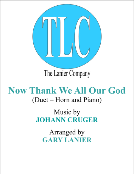 Now Thank We All Our God Duet Horn And Piano Score And Parts Sheet Music