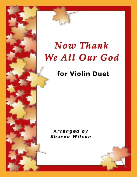 Now Thank We All Our God For Violin Duet Sheet Music