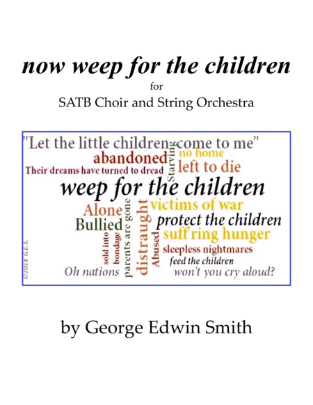 Now Weep For The Children Sheet Music