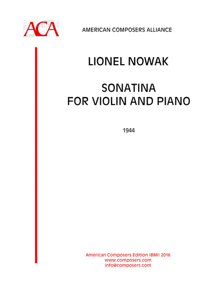 Nowakl Sonatina For Violin And Piano Sheet Music