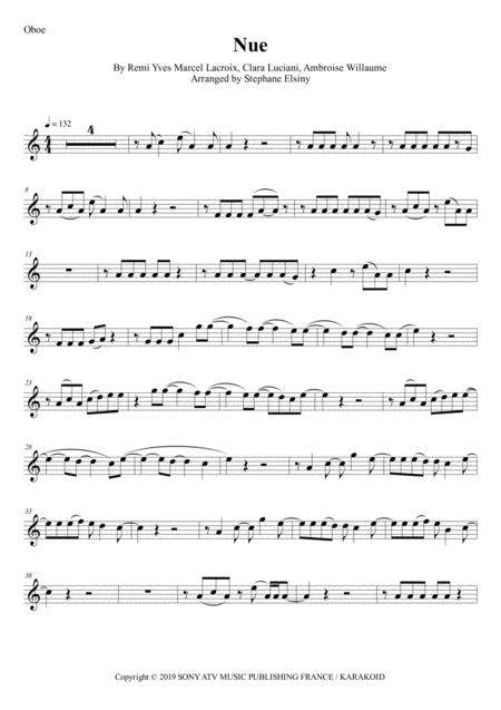 Free Sheet Music Nue Clara Luciani Karaok For Oboe