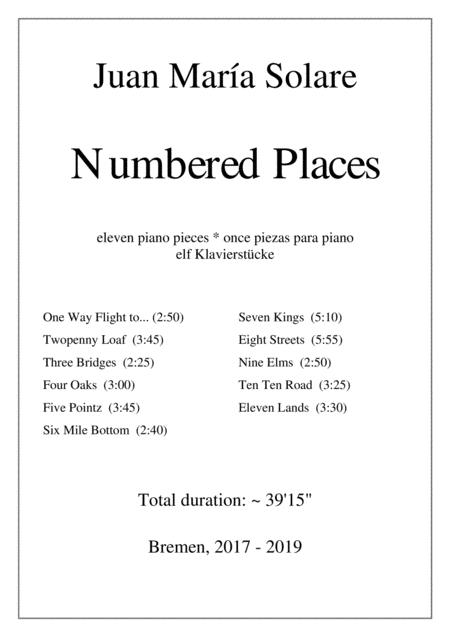 Free Sheet Music Numbered Places 11 Pieces For Piano Solo