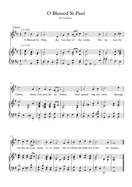 O Blest St Paul Sheet Music