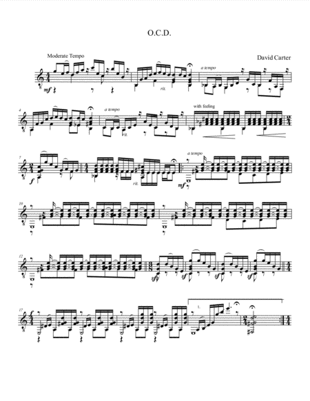 Free Sheet Music O C D