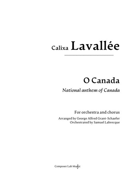 O Canada Full Score Only Sheet Music