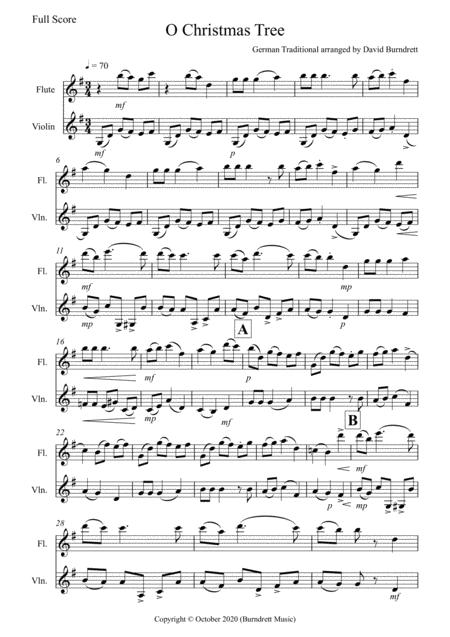 O Christmas Tree For Flute And Violin Duet Sheet Music