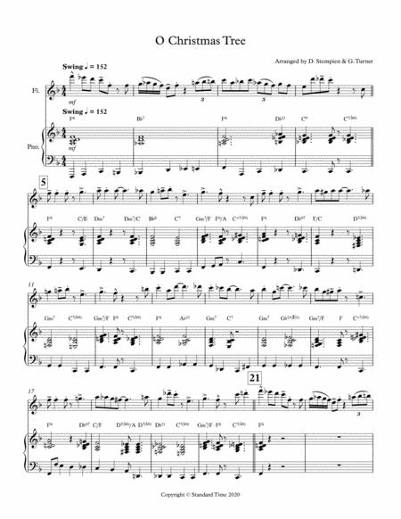 O Christmas Tree For Jazz Flute Solo With Piano Accompaniment Up Tempo Swing Sheet Music